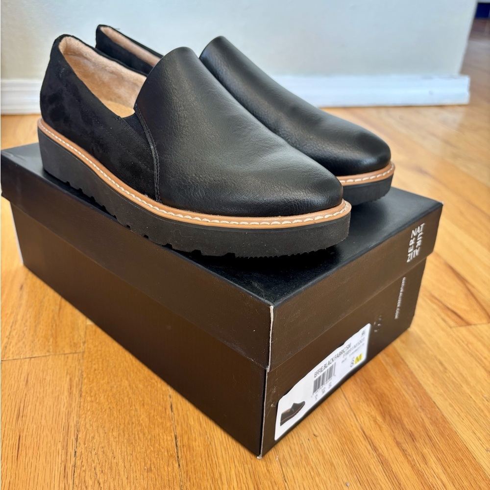 Naturalizer Black Slip-On Loafers
